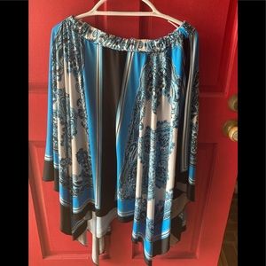 Blue, Black & White Ashley Stewart Blouse